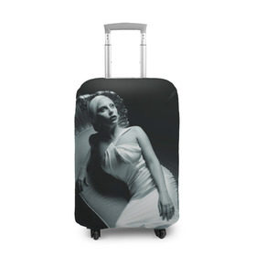 Чехол для чемодана 3D с принтом Lady Gaga в Кировске, 86% полиэфир, 14% спандекс | двустороннее нанесение принта, прорези для ручек и колес | american horror story | американская история ужасов