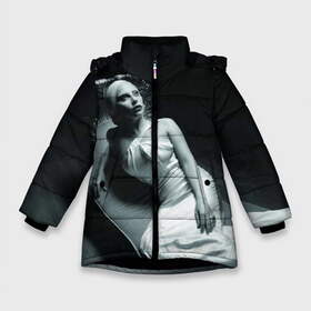 Зимняя куртка для девочек 3D с принтом Lady Gaga в Кировске, ткань верха — 100% полиэстер; подклад — 100% полиэстер, утеплитель — 100% полиэстер. | длина ниже бедра, удлиненная спинка, воротник стойка и отстегивающийся капюшон. Есть боковые карманы с листочкой на кнопках, утяжки по низу изделия и внутренний карман на молнии. 

Предусмотрены светоотражающий принт на спинке, радужный светоотражающий элемент на пуллере молнии и на резинке для утяжки. | american horror story | американская история ужасов
