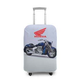 Чехол для чемодана 3D с принтом Honda 4 в Кировске, 86% полиэфир, 14% спандекс | двустороннее нанесение принта, прорези для ручек и колес | honda | moto | мото | мотоцикл | мотоциклы | хонда