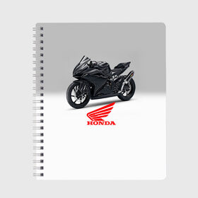 Тетрадь с принтом Honda 3 в Кировске, 100% бумага | 48 листов, плотность листов — 60 г/м2, плотность картонной обложки — 250 г/м2. Листы скреплены сбоку удобной пружинной спиралью. Уголки страниц и обложки скругленные. Цвет линий — светло-серый
 | honda | moto | мото | мотоцикл | мотоциклы | хонда