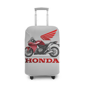 Чехол для чемодана 3D с принтом Honda 2 в Кировске, 86% полиэфир, 14% спандекс | двустороннее нанесение принта, прорези для ручек и колес | honda | moto | мото | мотоцикл | мотоциклы | хонда