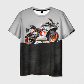 Мужская футболка 3D с принтом KTM 5 в Кировске, 100% полиэфир | прямой крой, круглый вырез горловины, длина до линии бедер | ktm | moto | катээм | ктм | мото | мотоцикл | мотоциклы