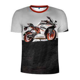 Мужская футболка 3D спортивная с принтом KTM 5 в Кировске, 100% полиэстер с улучшенными характеристиками | приталенный силуэт, круглая горловина, широкие плечи, сужается к линии бедра | Тематика изображения на принте: ktm | moto | катээм | ктм | мото | мотоцикл | мотоциклы