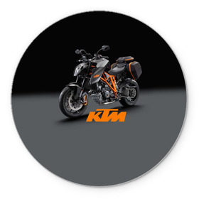 Коврик круглый с принтом KTM 4 в Кировске, резина и полиэстер | круглая форма, изображение наносится на всю лицевую часть | Тематика изображения на принте: ktm | moto | катээм | ктм | мото | мотоцикл | мотоциклы