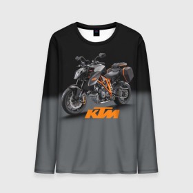 Мужской лонгслив 3D с принтом KTM 4 в Кировске, 100% полиэстер | длинные рукава, круглый вырез горловины, полуприлегающий силуэт | ktm | moto | катээм | ктм | мото | мотоцикл | мотоциклы