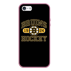 Чехол для iPhone 5/5S матовый с принтом Boston Bruins в Кировске, Силикон | Область печати: задняя сторона чехла, без боковых панелей | boston bruins | nxl | stanley cup | хоккей