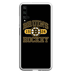 Чехол для Honor 20 с принтом Boston Bruins в Кировске, Силикон | Область печати: задняя сторона чехла, без боковых панелей | boston bruins | nxl | stanley cup | хоккей