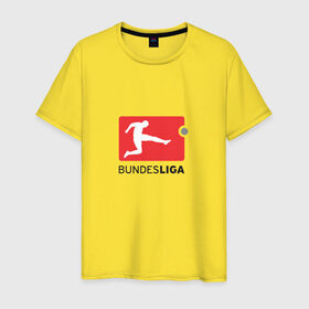 Мужская футболка хлопок с принтом Бундеслига в Кировске, 100% хлопок | прямой крой, круглый вырез горловины, длина до линии бедер, слегка спущенное плечо. | bundesliga | бавария | боруссия | германия | футбол