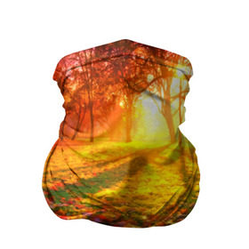 Бандана-труба 3D с принтом Осень в Кировске, 100% полиэстер, ткань с особыми свойствами — Activecool | плотность 150‒180 г/м2; хорошо тянется, но сохраняет форму | autumn | bright | colors | forest | trees | деревья | краски | лес | лучи | осень | солнце | цвета | яркие