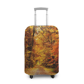 Чехол для чемодана 3D с принтом Осень в Кировске, 86% полиэфир, 14% спандекс | двустороннее нанесение принта, прорези для ручек и колес | autumn | bright | colors | forest | paint | trees | деревья | краски | лес | осень | цвета | яркие