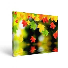 Холст прямоугольный с принтом Осень в Кировске, 100% ПВХ |  | autumn | bright | color | forest | leaves | maple | paint | reflection | river | trees | деревья | клён | краски | лес | листья | осень | отражение | река | цвета | яркие