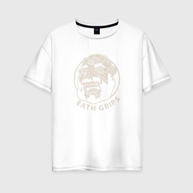 Женская футболка хлопок Oversize с принтом DEATH GRIPS в Кировске, 100% хлопок | свободный крой, круглый ворот, спущенный рукав, длина до линии бедер
 | Тематика изображения на принте: death grips
