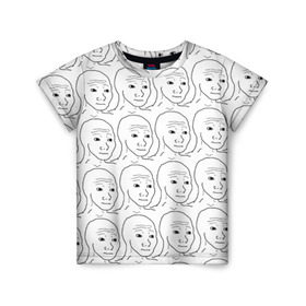 Детская футболка 3D с принтом I Know That Feel Bro в Кировске, 100% гипоаллергенный полиэфир | прямой крой, круглый вырез горловины, длина до линии бедер, чуть спущенное плечо, ткань немного тянется | Тематика изображения на принте: мем | мемы