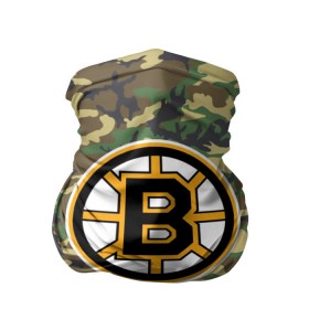 Бандана-труба 3D с принтом Bruins Camouflage в Кировске, 100% полиэстер, ткань с особыми свойствами — Activecool | плотность 150‒180 г/м2; хорошо тянется, но сохраняет форму | boston bruins | camouflage | hockey | nhl | нхл | хоккей