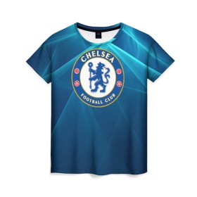 Женская футболка 3D с принтом Chelsea в Кировске, 100% полиэфир ( синтетическое хлопкоподобное полотно) | прямой крой, круглый вырез горловины, длина до линии бедер | chelsea | англия | премьер лига | фанат | футбол | футболист | челси
