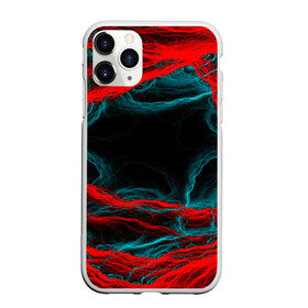 Чехол для iPhone 11 Pro матовый с принтом Fractal в Кировске, Силикон |  | волны | красный | черный