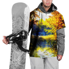 Накидка на куртку 3D с принтом Пейзаж в Кировске, 100% полиэстер |  | Тематика изображения на принте: giovanni boldini | горизонт | деревья | дорога | картина | лес | лошадь | люди | небо | облака | пейзаж