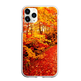 Чехол для iPhone 11 Pro Max матовый с принтом Осень в Кировске, Силикон |  | autumn | bright | colors | forest | paint | trees | деревья | краски | лес | осень | цвета | яркие