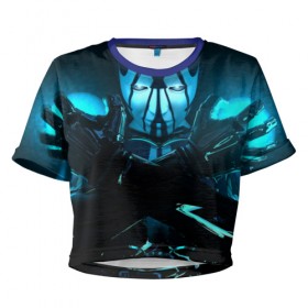 Женская футболка 3D укороченная с принтом Синяя энергия в Кировске, 100% полиэстер | круглая горловина, длина футболки до линии талии, рукава с отворотами | вода | воздух | магия | огонь | племя | популярное | путешествия | рисуно | сказка | фентези