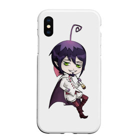 Чехол для iPhone XS Max матовый с принтом Blue Exorcist Мефисто в Кировске, Силикон | Область печати: задняя сторона чехла, без боковых панелей | ao no exorcist | демон | сатана | синий экзорцист