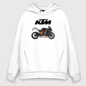 Мужское худи Oversize хлопок с принтом KTM 6 в Кировске, френч-терри — 70% хлопок, 30% полиэстер. Мягкий теплый начес внутри —100% хлопок | боковые карманы, эластичные манжеты и нижняя кромка, капюшон на магнитной кнопке | ktm | moto | катээм | ктм | мото | мотоцикл | мотоциклы