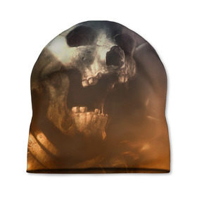 Шапка 3D с принтом Doom в Кировске, 100% полиэстер | универсальный размер, печать по всей поверхности изделия | doom | skull | slayer | палач | скелет | череп