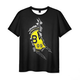 Мужская футболка 3D с принтом BVB в Кировске, 100% полиэфир | прямой крой, круглый вырез горловины, длина до линии бедер | Тематика изображения на принте: боруссия | дортмунд