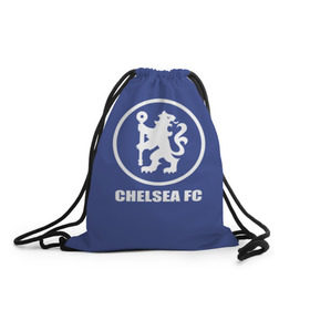 Рюкзак-мешок 3D с принтом Chelsea FC в Кировске, 100% полиэстер | плотность ткани — 200 г/м2, размер — 35 х 45 см; лямки — толстые шнурки, застежка на шнуровке, без карманов и подкладки | chelsea | англия | премьер лига | фанат | футбол | футболист | челси