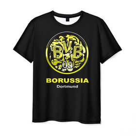 Мужская футболка 3D с принтом Borussia Dortmund в Кировске, 100% полиэфир | прямой крой, круглый вырез горловины, длина до линии бедер | боруссия | дортмунд