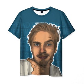 Мужская футболка 3D с принтом Pew die pie в Кировске, 100% полиэфир | прямой крой, круглый вырез горловины, длина до линии бедер | pewdiepie
