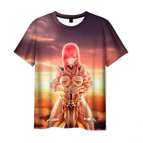 Мужская футболка 3D с принтом Fairy Tail в Кировске, 100% полиэфир | прямой крой, круглый вырез горловины, длина до линии бедер | fairy tail | хвост феи