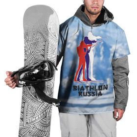 Накидка на куртку 3D с принтом Biathlon russia в Кировске, 100% полиэстер |  | биатлон