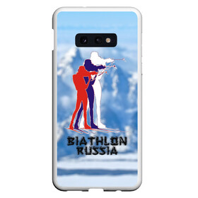 Чехол для Samsung S10E с принтом Biathlon russia в Кировске, Силикон | Область печати: задняя сторона чехла, без боковых панелей | биатлон