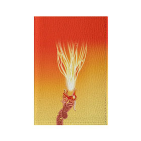 Обложка для паспорта матовая кожа с принтом Dragon lore в Кировске, натуральная матовая кожа | размер 19,3 х 13,7 см; прозрачные пластиковые крепления | counter | cs | go | strike