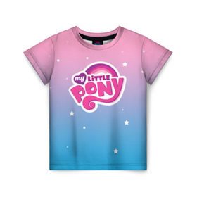 Детская футболка 3D с принтом My Little Pony в Кировске, 100% гипоаллергенный полиэфир | прямой крой, круглый вырез горловины, длина до линии бедер, чуть спущенное плечо, ткань немного тянется | dash | rainbow