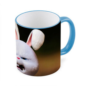 Кружка 3D с принтом Злой кролик 2 в Кировске, керамика | ёмкость 330 мл | животные | злой | игрушка | кролик | мультфильм | тайная жизнь домашних животных