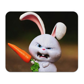 Коврик прямоугольный с принтом Злой кролик 2 в Кировске, натуральный каучук | размер 230 х 185 мм; запечатка лицевой стороны | животные | злой | игрушка | кролик | мультфильм | тайная жизнь домашних животных