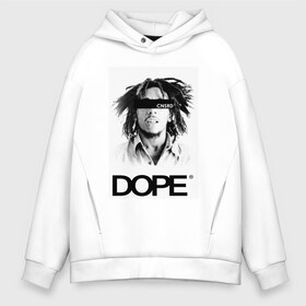 Мужское худи Oversize хлопок с принтом Bob Marley Dope в Кировске, френч-терри — 70% хлопок, 30% полиэстер. Мягкий теплый начес внутри —100% хлопок | боковые карманы, эластичные манжеты и нижняя кромка, капюшон на магнитной кнопке | Тематика изображения на принте: bobmarley | dope | fashion | swag | trend