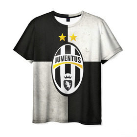 Мужская футболка 3D с принтом Juventus FC в Кировске, 100% полиэфир | прямой крой, круглый вырез горловины, длина до линии бедер | juve | италия | клуб | фк | футбол | футбольный | ювентус