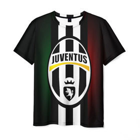 Мужская футболка 3D с принтом Juventus FC в Кировске, 100% полиэфир | прямой крой, круглый вырез горловины, длина до линии бедер | juve | италия | клуб | фк | футбол | футбольный | ювентус