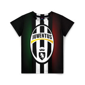 Детская футболка 3D с принтом Juventus FC в Кировске, 100% гипоаллергенный полиэфир | прямой крой, круглый вырез горловины, длина до линии бедер, чуть спущенное плечо, ткань немного тянется | juve | италия | клуб | фк | футбол | футбольный | ювентус