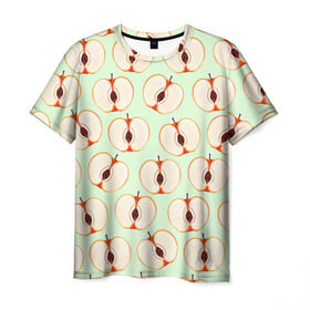 Мужская футболка 3D с принтом Молодильные яблочки в Кировске, 100% полиэфир | прямой крой, круглый вырез горловины, длина до линии бедер | life in da trash | vogue | алена двойченкова | вог | двойченкова | егор дружинин | мига | мигель | молодильные яблочки | персики | танцы | танцы на тнт | тнт | яблоки | яблочки