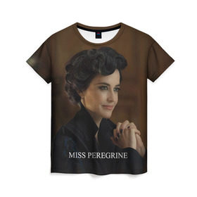 Женская футболка 3D с принтом Мисс Перегрин в Кировске, 100% полиэфир ( синтетическое хлопкоподобное полотно) | прямой крой, круглый вырез горловины, длина до линии бедер | дом странных детей
