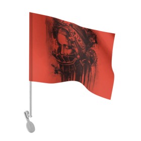 Флаг для автомобиля с принтом Saw в Кировске, 100% полиэстер | Размер: 30*21 см | пила