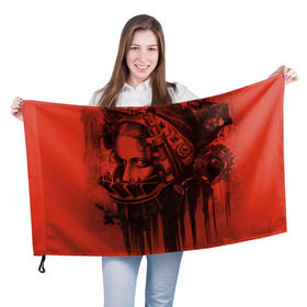 Флаг 3D с принтом Saw в Кировске, 100% полиэстер | плотность ткани — 95 г/м2, размер — 67 х 109 см. Принт наносится с одной стороны | пила