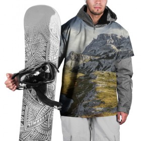 Накидка на куртку 3D с принтом Свежий воздух в Кировске, 100% полиэстер |  | горы. природа | красота | пейзаж | свежесть | скалы