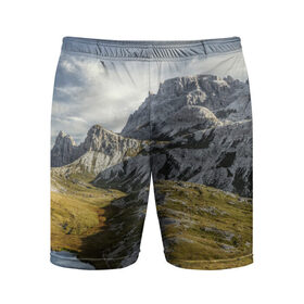 Мужские шорты 3D спортивные с принтом Свежий воздух в Кировске,  |  | горы. природа | красота | пейзаж | свежесть | скалы
