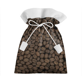 Подарочный 3D мешок с принтом Кофейные зёрна в Кировске, 100% полиэстер | Размер: 29*39 см | Тематика изображения на принте: coffee | coffee grains | grains | кофе | кофейные зёрна