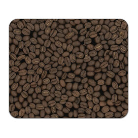 Коврик прямоугольный с принтом Кофейные зёрна в Кировске, натуральный каучук | размер 230 х 185 мм; запечатка лицевой стороны | Тематика изображения на принте: coffee | coffee grains | grains | кофе | кофейные зёрна