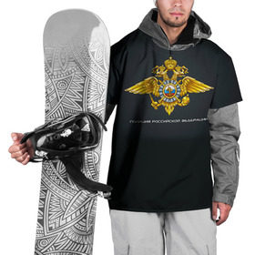 Накидка на куртку 3D с принтом Полиция Российской Федерации в Кировске, 100% полиэстер |  | милиция